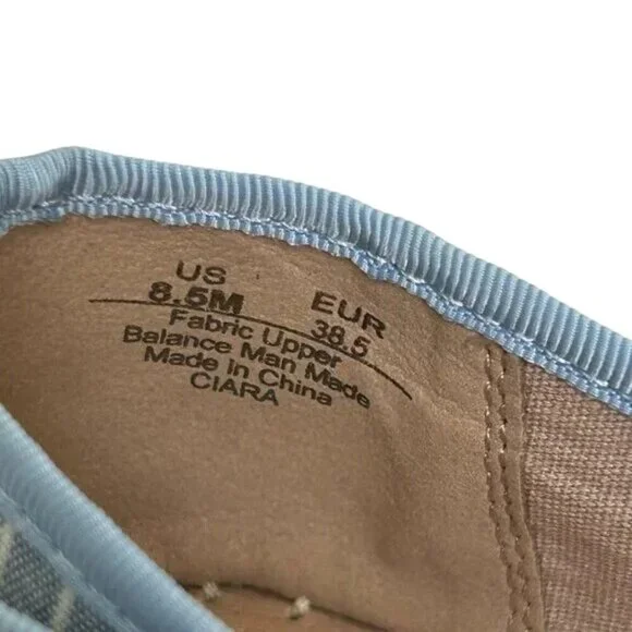 Sam Edelman Ciara Blue Stripe Bow Platform Espadrilles - Picture 7 of 10